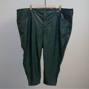 Torrid Green Faux Leather Pants in Short Length